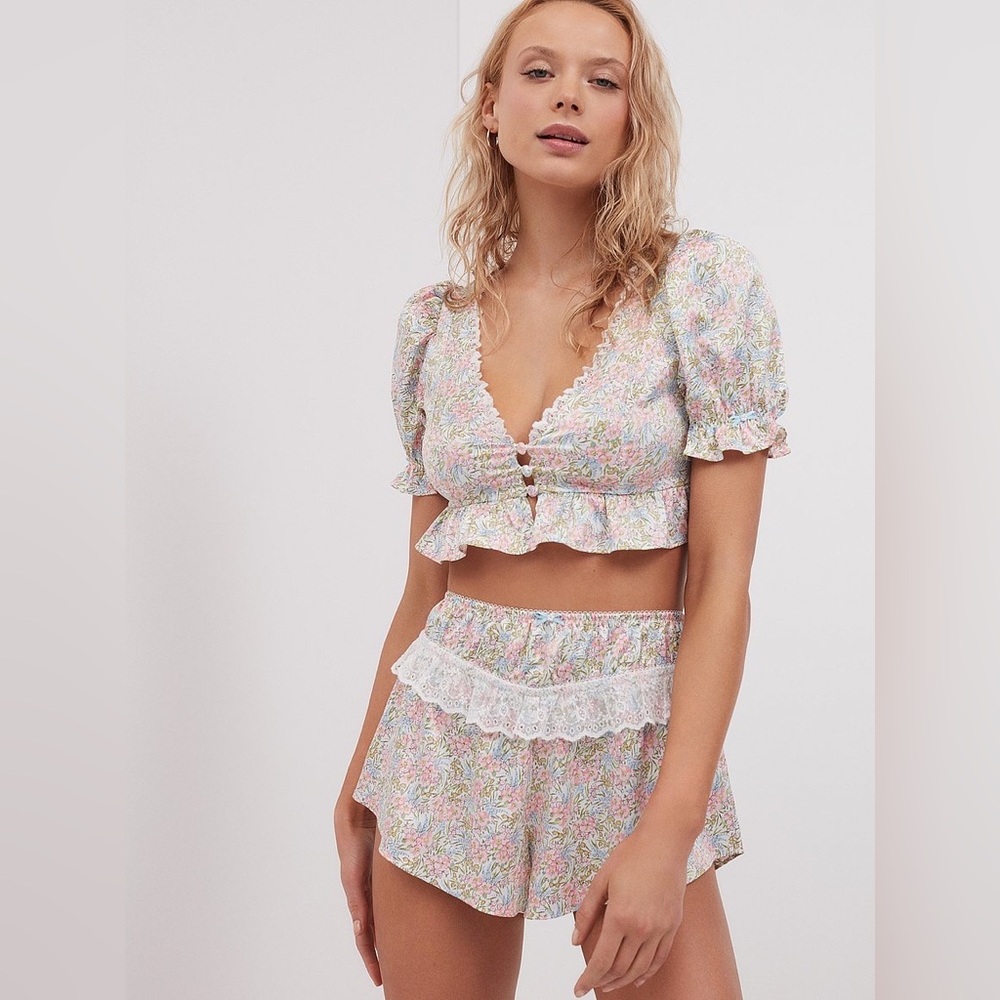 For Love & Lemons Farrah Top & Short Set